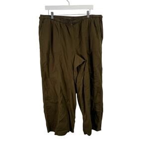 Daily Practice Anthropologie Green Wide Leg Crop Pants Boho Womens Plus 1x